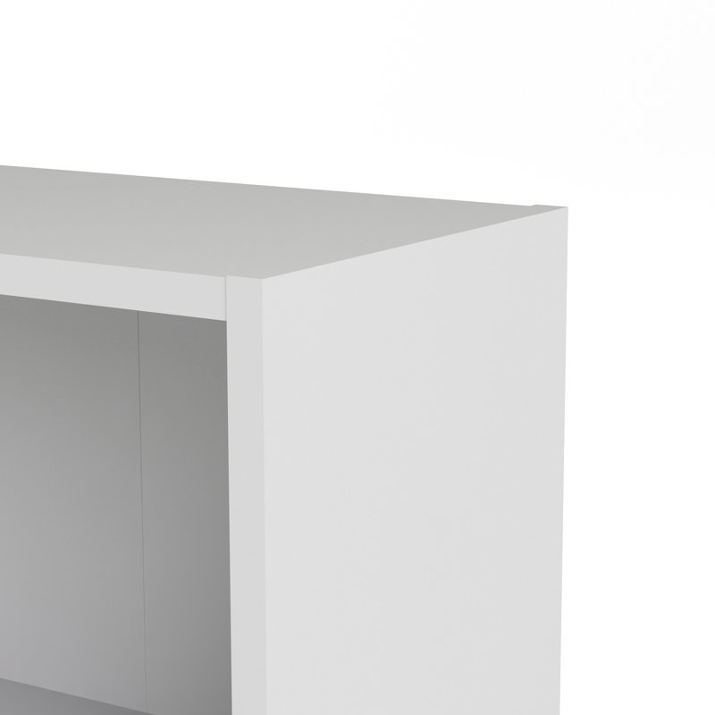 Darwen 15.98" W x 80" H Narrow 5 Shelf Bookcase, White