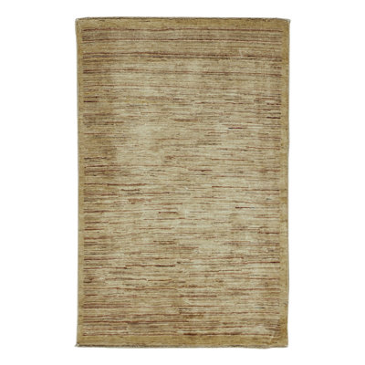 Tapis beige noué à la main de haute qualité