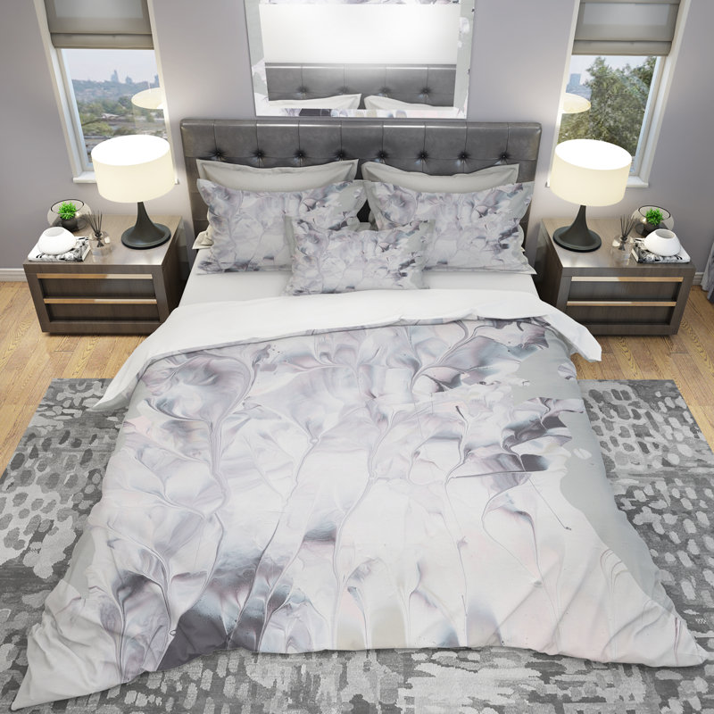 Light and Shadow II - Ensemble de housse de couette Modern Farmhouse - Microfibre de polyester