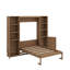 Grand lit escamotable avec tablettes et armoires