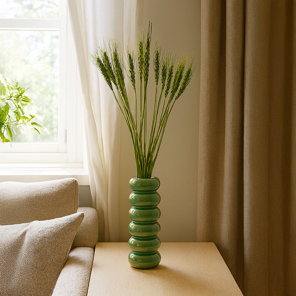 Dried Preserved Wheat Stems, Yellow/Green