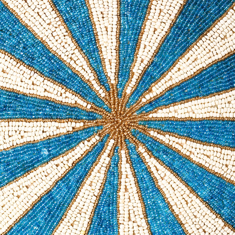 Napperon en verre 15 "Branan, Bleu