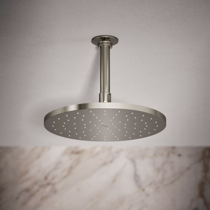 Contemporary Multi Function Rain Shower Head, Vibrant Polished Nickel, 1.75 GPM, Square