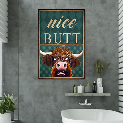 Highland Cow, beau bout à bout 2 - 1 pièce, impression sur toile tendue