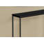 Table d'appoint, console, entrée, étroite, canapé, salon, chambre, stratifié noir, métal noir, contemporain, moderne