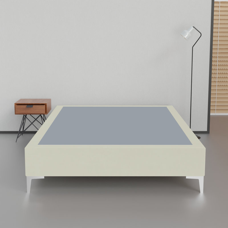 Lit plateforme Jhamel, Simple, Beige