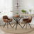 Harjovan 3 pieces Modern Dining Set Round Table Swivel Upholstered Chairs for Small Spaces Dining Room breakfast nook-365044900-365044922