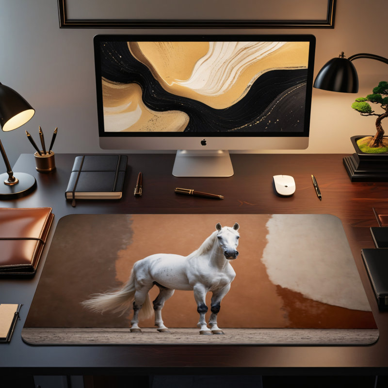 Andalusian Horse Portrait Desk Mat, 14.4x12.1