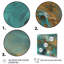 Golden Sunshine Wild Turquoise River Abstract IV 3 pièces-1616387647