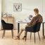 Vintage Upholstered Casual Velvet/Suede/Fauxleather Dining Chairs with Arms Set of 1/3-105502030-116788299