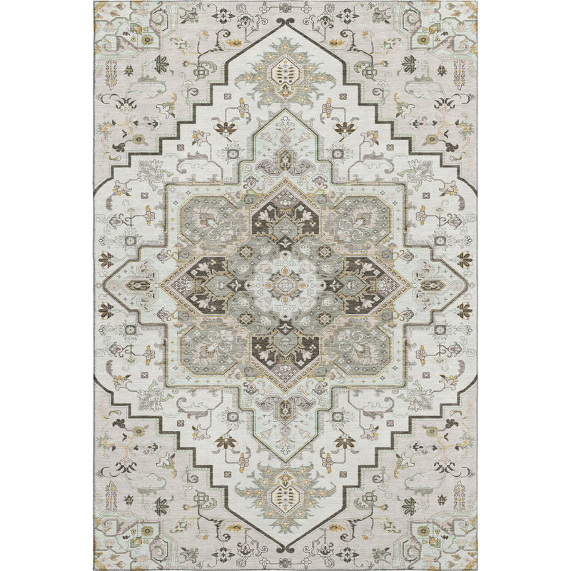 Premium Machine Washable Cossette AMF1036 Oriental Rug, Rectangle 10' x 14'