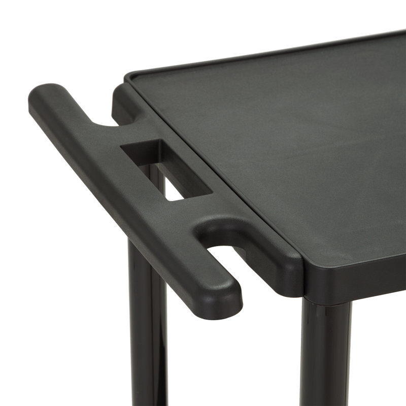 2-Shelf Plastic Mobile Utility AV Cart with Casters