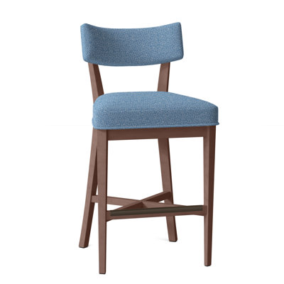 Juliet Upholstered Stool with Solid Wood Frame