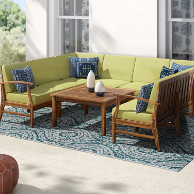 Ensemble de conversation modulaire avec coussins 9 pièces Theodore