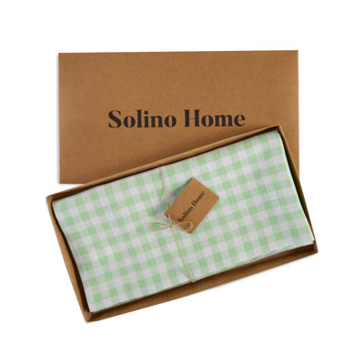 Gingham Check - 100% Pure Linen Tablecloth