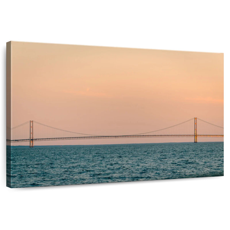 Lilie Mighty Mac Bridge Sunset, 8" H x 12" W