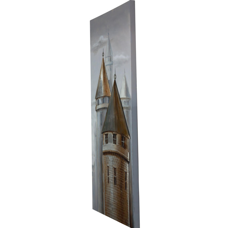 « town of tourelles », peinture sur toile