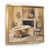 Toile avec cadre flottant or
