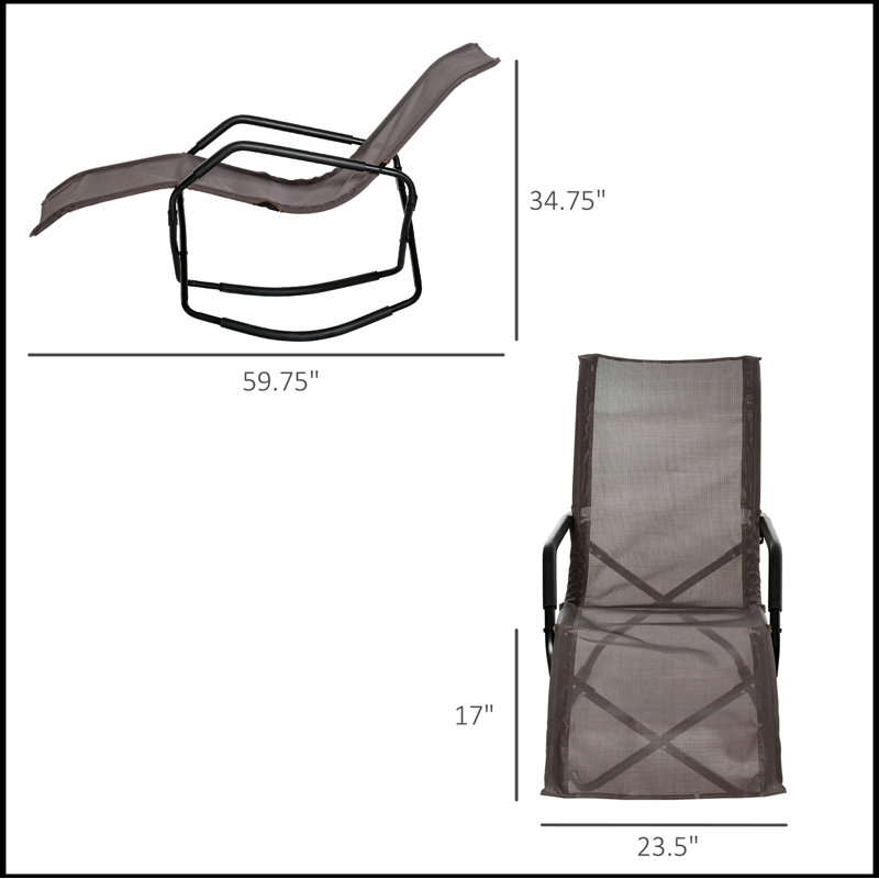 Chaise longue à bascule à bascule, chaise longue à bascule pour bronzer, bronzage au soleil, pliable, portable d'extérieur