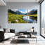 Ensemble de 3 impressions d'art sur toile, paysage de montagne et paysage urbain-1223381459