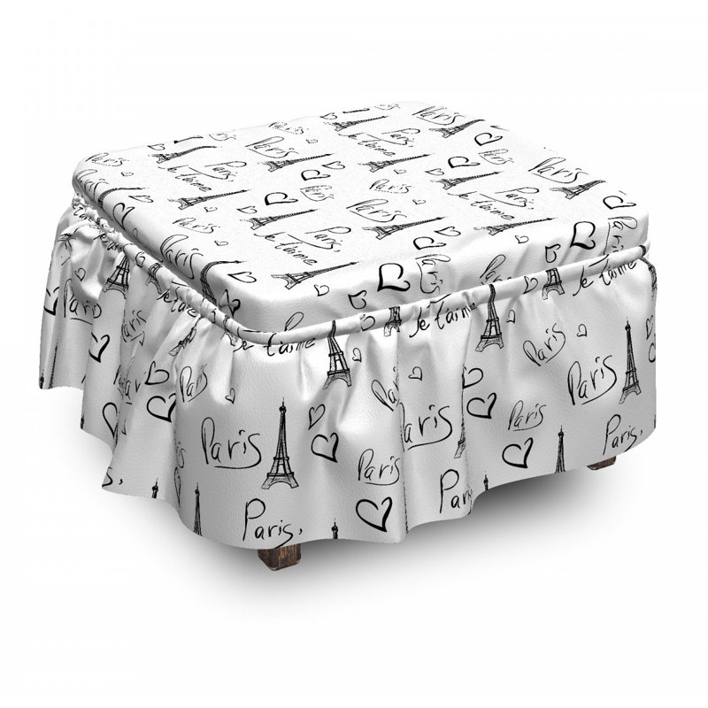 Box Cushion Ottoman Slipcover