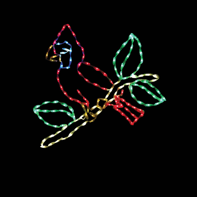 Luminaire en corde à del 144 lumières cardinal on branch
