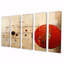Lune rouge mercure rétro - art mural abstrait paysage 5 pièces-1589264379