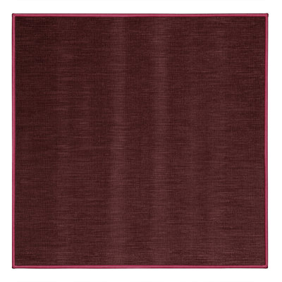 Tapis brun uni lavable à la machine