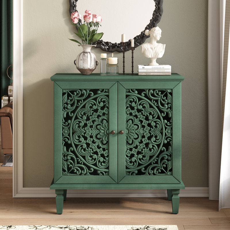 Bleron 31.5'' 2-Door Accent Cabinet Sideboard, Antique Green