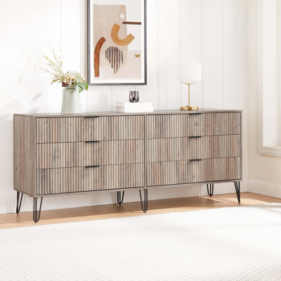 Dumbo 70" Double Dresser with 6 Drawers by Manhattan Comfort