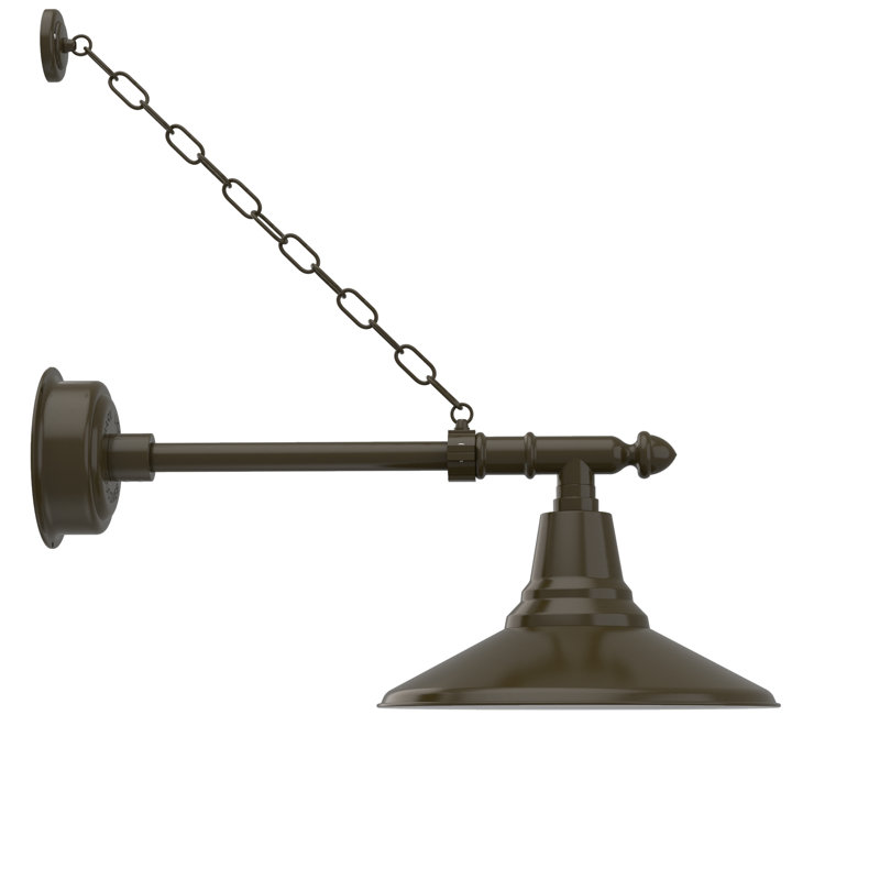 Albali LED Wall Light, 11" H x 14" W x 28" D, Mahogany Bronze