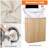 Bamboo Laundry Hamper Large 104L with Removable 4-Section Liner, Foldable Storage Basket with Lid and Handles-444797689