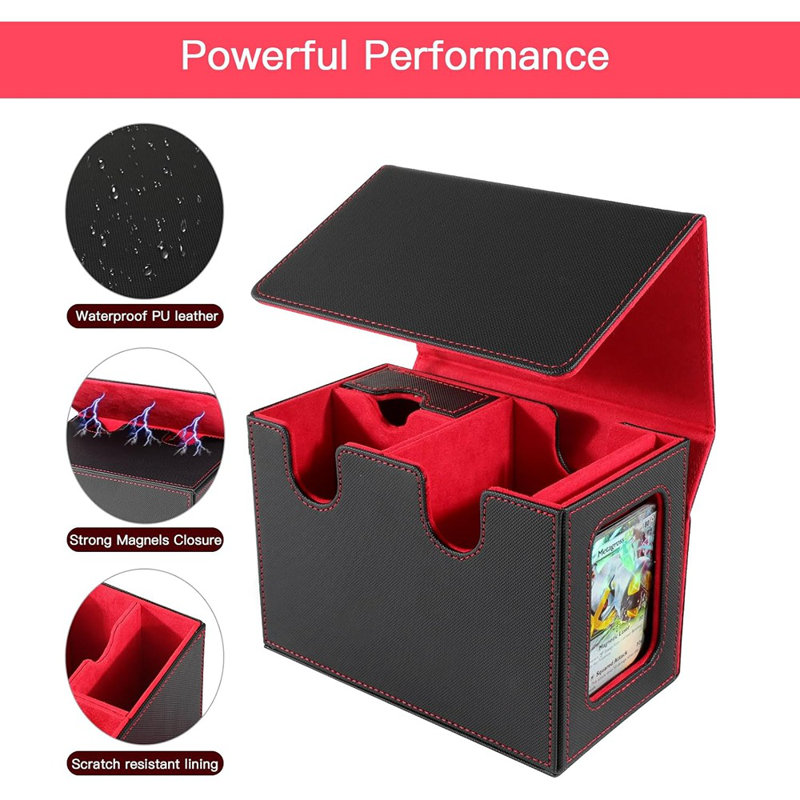 Trading Card Storage Box With Viewing Windows, Magnetic ...