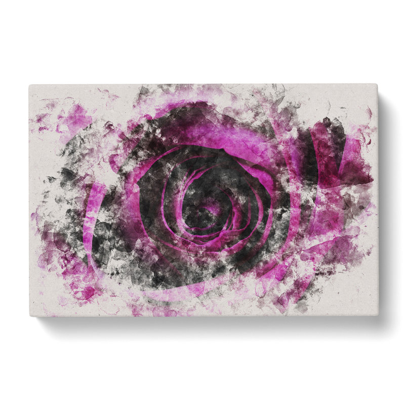 Purple Rose Flower Vol.2 - Wrapped Canvas, 60cm H x 91cm W x 3cm D