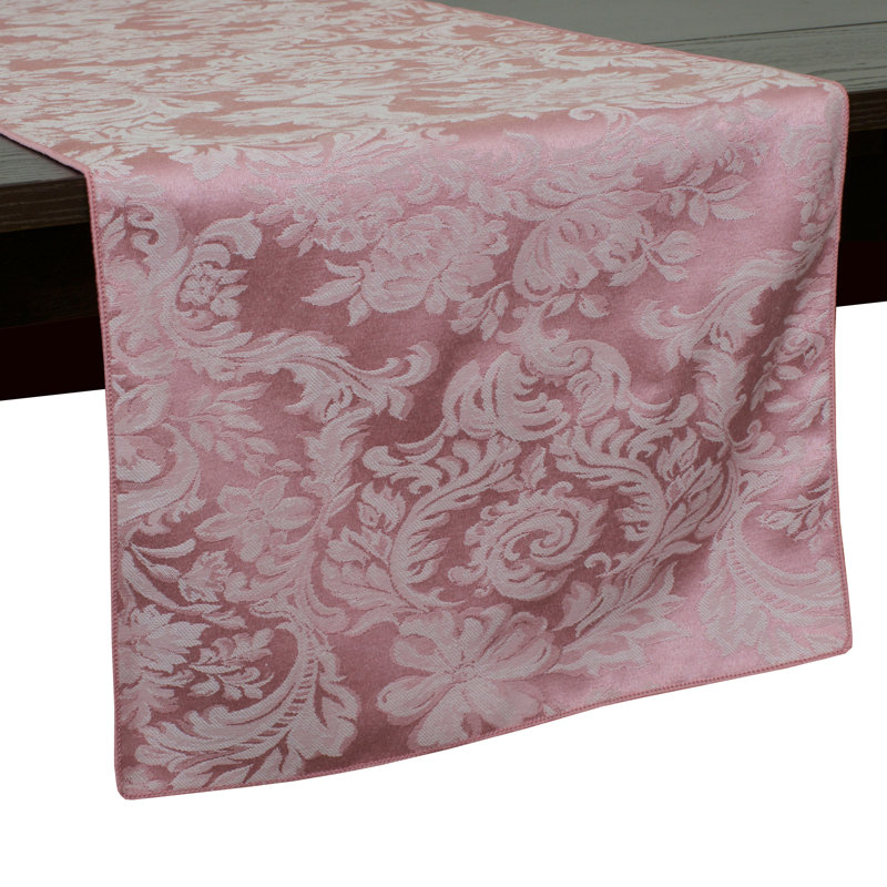 Miranda Table Runner, English Rose Pink, 54" x 14" Runner, 2
