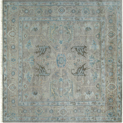 Ivory Hand-Knotted Wool Faded Serenity Classic Traditional Modern Contemporary Carpet Rug