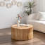 Table basse cylindrique 31,5 "de style rétro avec motif en relief à texture verticale (table basse uniquement, sans chaises)