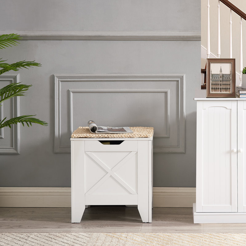 Motti Storage Bench, White