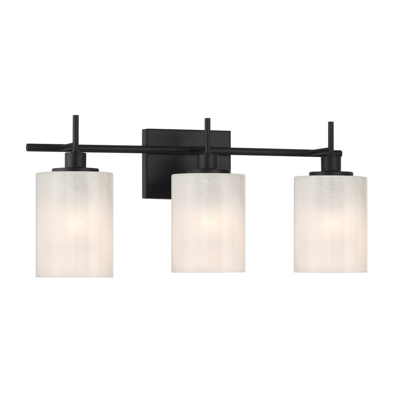 Ember 3-Light Bathroom Vanity Light in Matte Black, Matte Black