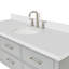 Macmullin 61'' Single Bathroom Vanity with White Quartz Top-1233629325-1233629314