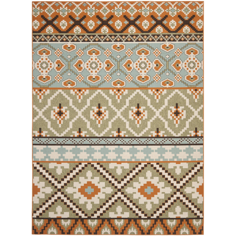 Tapis intérieur / extérieur Northpoint Southwestern, Rectangle 6 pi 7 po x 9 pi 6 po