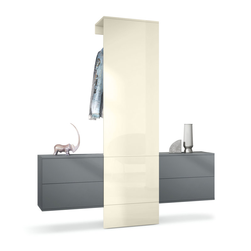 Chappa Hall Tree 157cm Wide, Cream high glos