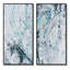 Ensemble de 2 reproductions d'art sur toile - Coups de peinture abstraits bleu clair-2016388272-2016388283