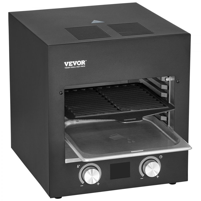Electric Steak Grill 1800W Smokeless Infrared Broiler Stainless Steel Home