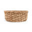 Panier chauffe-pain Éange en jonc de mer tressé à la main avec pierre chauffante en terre cuite, motif gerbe de blé, rond, naturel