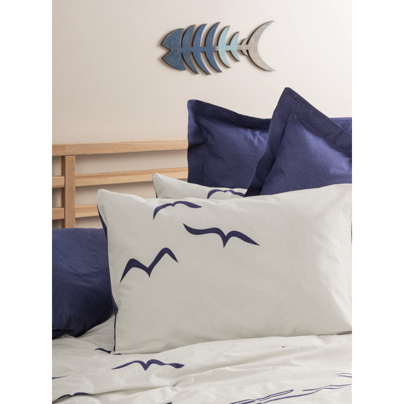 100% Cotton Ranforce Single Quilt Cover Set, White, 53.1 x 78.7 inches | Includes 1 Pillowcase (31.5 x 31.5 inches) | Machine Washable, 145 Thread Count, Button & Envelope Closure | Stylish and Comfortable Bedding