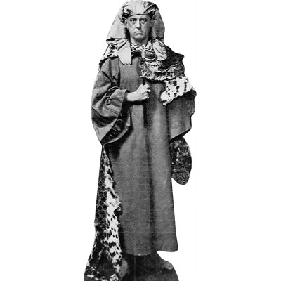 Aleister Crowley carton debout