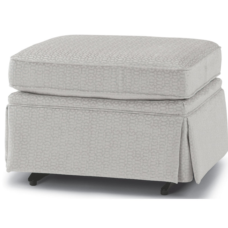 Natasha Rectangle Standard Ottoman, Marble Grey Performance