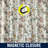 Claudette Vintage Floral Magnetic Closure 100% Blackout Back Tab Curtain Panel-125104695-125104696