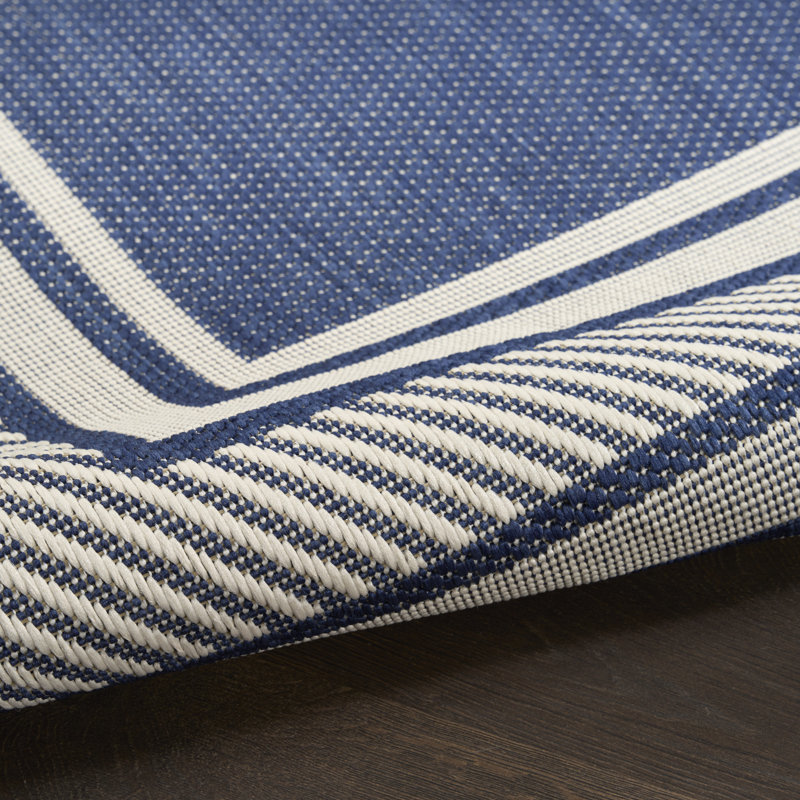 Horizon Indoor/Outdoor Modern Rug, Runner 2'2" x 8', Navy